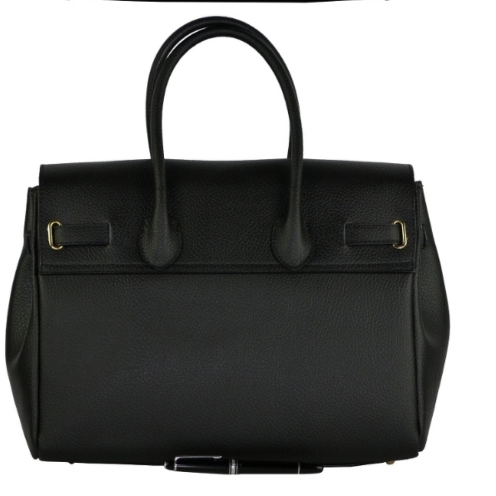 💯 GENUINE Leather Italian Vera Pelle Birkin Bag - Picture 3 of 6